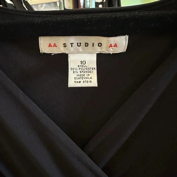 AA Studio Black Sleeveless Ruched Dress – Size 10 NWT - Picture 2 of 4